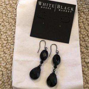 White House Black Market Black Drop Earrings